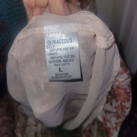 Olivaceous Womens Floral Mini Floral Dress Size Large - Picture 11 of 11